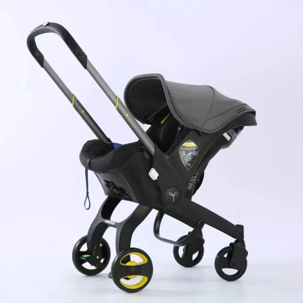 0-24 Months Baby 4-in-1 Cradle Satchel Basket Pushchair Car Seat Baby stroller can sit or lie down with one-touch folding - Image 3