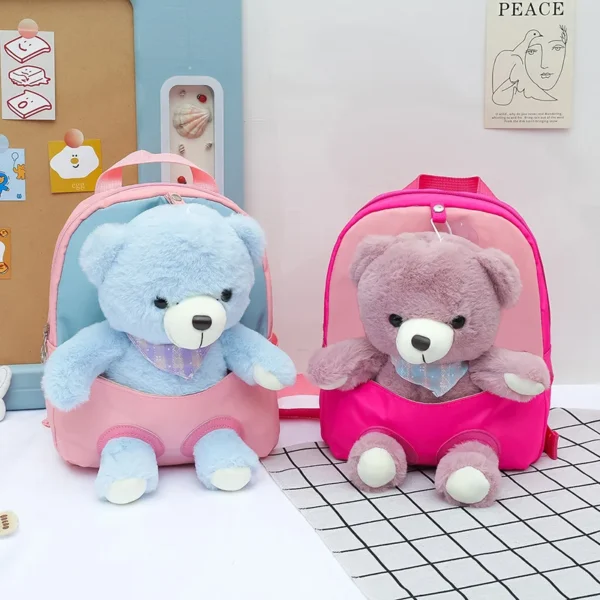 Kindergarten Baby Backpack Cartoon Bear Cute SchoolBags for Girls Boys Kids Gifts Fashion Zipper Shoulder Bag Lightweight 가방 - Image 2