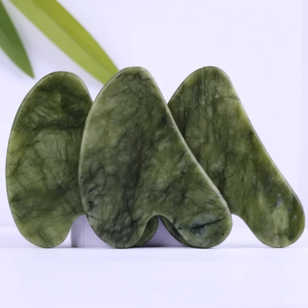 1pc Gouache Scraper Massager Face Body Skin Scraping Beauty Care Guasha Board Face Slim Lift Gua Sha Massage Tool Natural Jade - Image 2