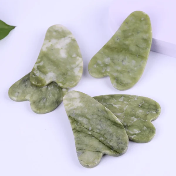 1pc Gouache Scraper Massager Face Body Skin Scraping Beauty Care Guasha Board Face Slim Lift Gua Sha Massage Tool Natural Jade - Image 4