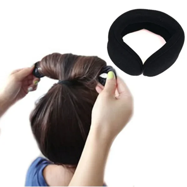 Sponge Plastic Loop Curly Hair Maker Hair Scrunchie Headband Twist Donut Bun Curler Braiders Hairbands Hairs Styling Tools - Image 4