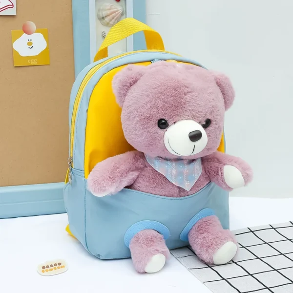 Kindergarten Baby Backpack Cartoon Bear Cute SchoolBags for Girls Boys Kids Gifts Fashion Zipper Shoulder Bag Lightweight 가방 - Image 6