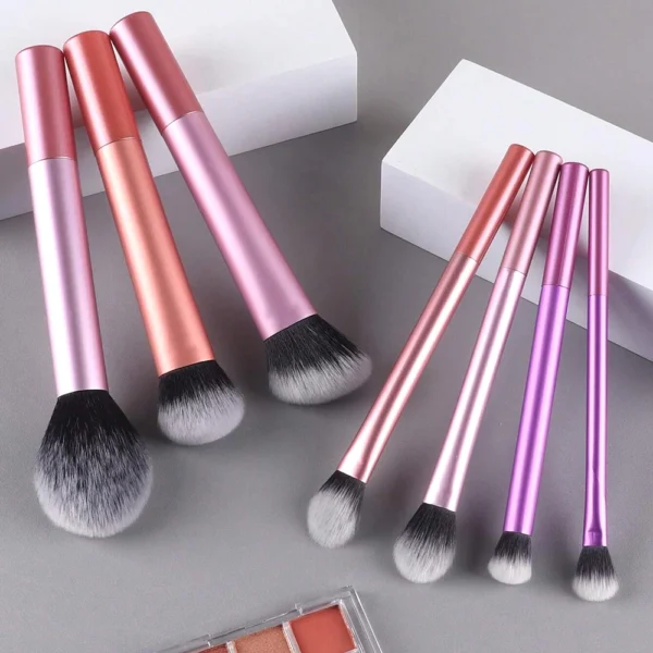 7PCS Makeup Brushes Set Premium Super Soft Face Eyeshadow Foundation Brush Powder Contour Cosmetics Brush Beauty Tool - Image 5