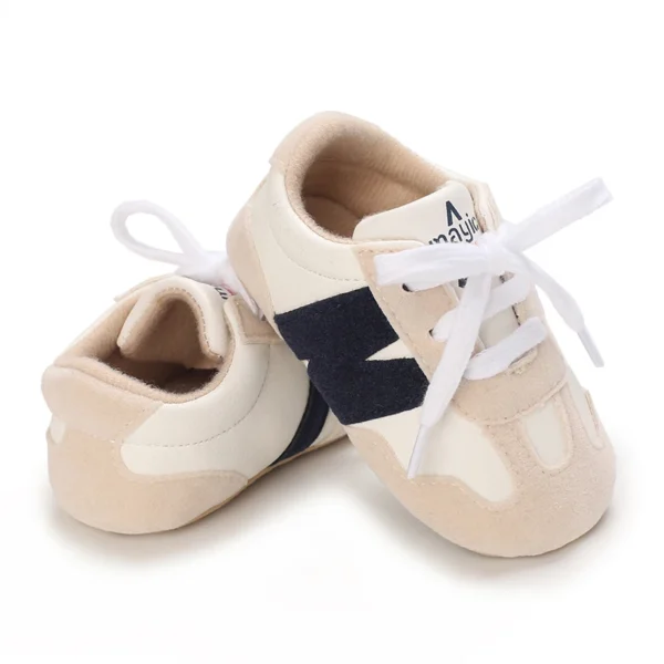 Fashionable baby shoes for spring and autumn casual baby lace up sports shoes rubber soles anti slip comfortable walking shoes - Image 4