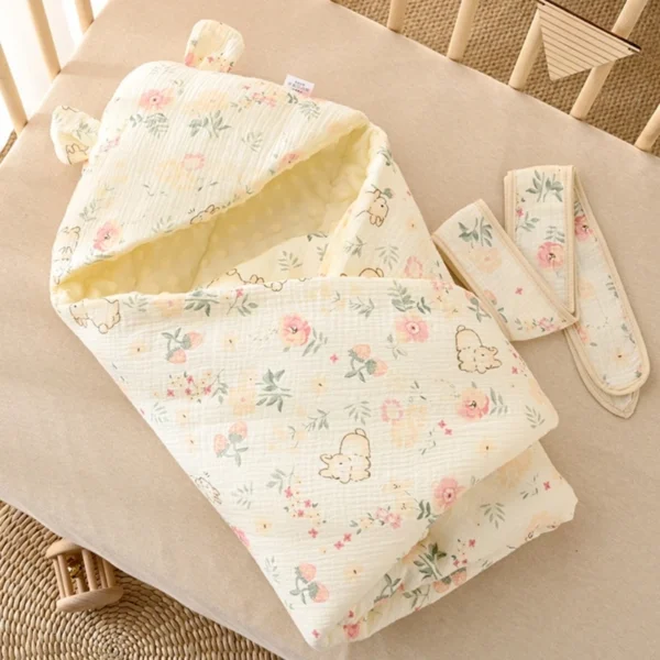 Cotton Blanket for Toddler Newborn Stroller Blankets Cover Strong Absorbent Swaddles Wrap Quilt with Pattern