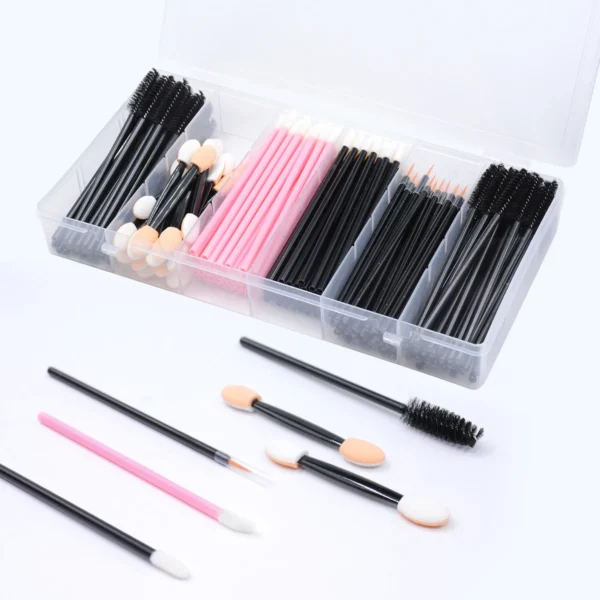 220Pcs Makeup Tools Kit Case Eyebrow Brush Eyelash Mascara Wands Lipstick Lip Brush Disposable Eyeliner Eyeshadow Applicator Set - Image 6